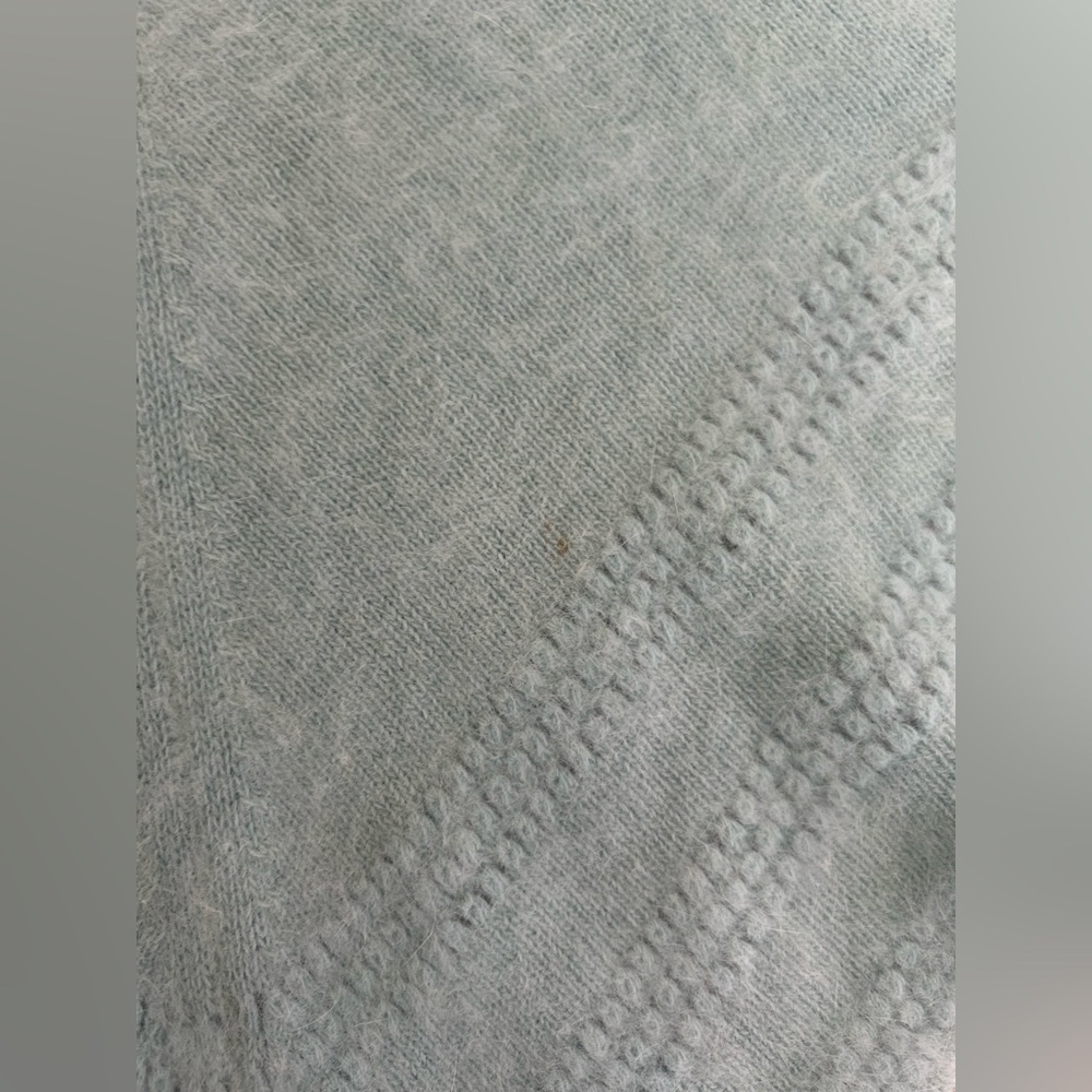 Vintage 60s Angora Luisa Spagnoli Made In Italy Fuzzy Shawl - Picture 8 of 9